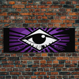 Violet All Seeing Eye Wall Art Print, Eye Canvas Art, Eye Of Horus Wall Art, Framed Art Print, Wall Decor, Panoramic, Wall Art, Canvas Print