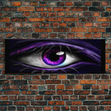 Violet Eye Art Print, Big Eye Art Painting, Canvas Print, Eye Canvas Art, Framed Art Print, Wall Decor, Panoramic, Wall Art, Canvas Print