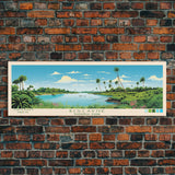 Biscayne National Park, Panoramic Florida Travel Art, National Park Print, Minimalist Travel Art, Midcentury Modern Style Landscape