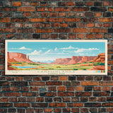 Canyonlands National Park, Panoramic Utah Travel Art, National Park Print, Minimalist Travel Art, Midcentury Modern Style Landscape