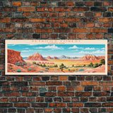 Petrified Forest National Park Panoramic Arizona Travel Art, National Park Print, Minimalist Travel Art, Midcentury Modern Style Landscape