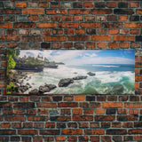 Photographic Panoramic of Bali Indonesia, Sunset Photography, Beach House Wall Art, Framed Canvas Print, Landscape Photography