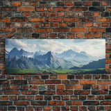 Panoramic of the Caucasus Mountains, Extra Large Wall Art, Panoramic Wall Art, Panoramic Print, Landscape Photography, Landscape Print