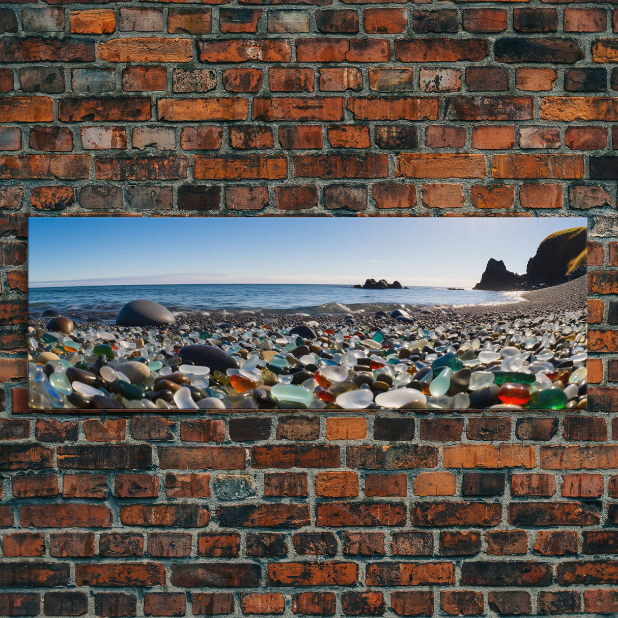 Panoramic of Glass Beach California, Extra Large Wall Art, Panoramic Wall Art, Panoramic Landscape Print, Landscape Photography