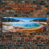 Panoramic of Grand Prismatic Spring Yellowstone, Extra Large Wall Art, Panoramic Wall Art, Panoramic Landscape Print, Landscape Photography