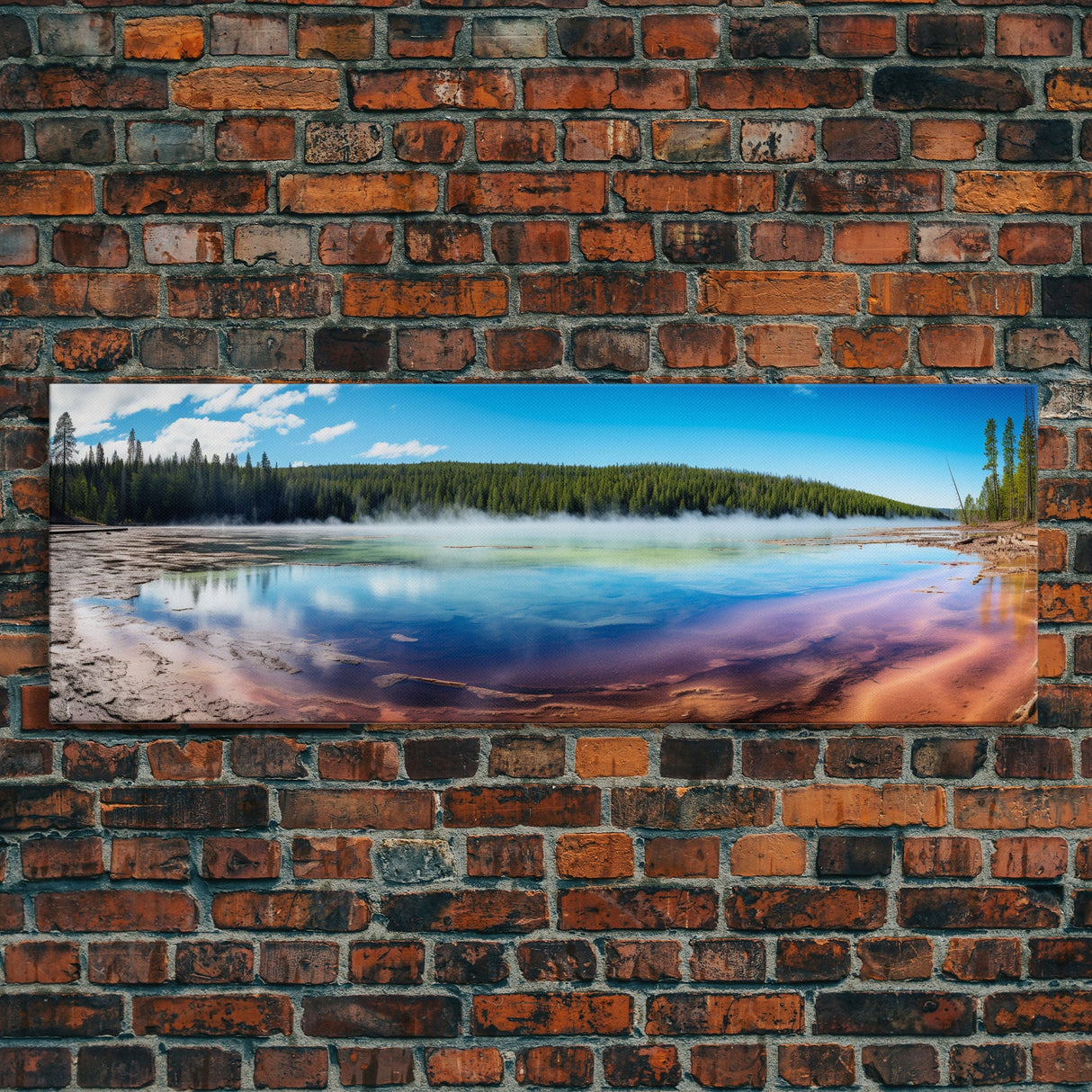 Panoramic of Grand Prismatic Spring Yellowstone, Extra Large Wall Art, Panoramic Wall Art, Panoramic Landscape Print, Landscape Photography