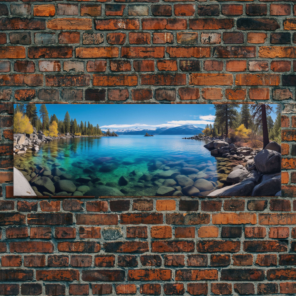 Panoramic Print of Lake Tahoe California, Extra Large Wall Art, Panoramic Wall Art, Panoramic Landscape Print, Landscape Photography