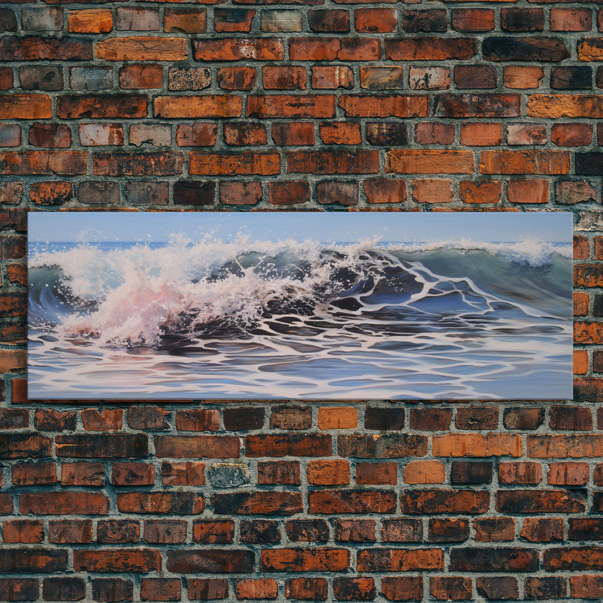 The Wave, Framed Canvas Print, Seascapes Wall Art, Ocean Decor, Ocean Water Wall Art, Home & Office Decoration