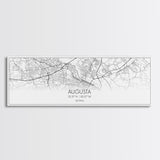 Panoramic Augusta City Map, Georgia Art, Map Print, Minimalist Wall Art, Canvas Art, Housewarming Gift, Street Map Art, Closing Gift