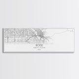 Panoramic Boise City Map, Idaho Art, Map Print, Minimalist Wall Art, Canvas Art, Housewarming Gift, Street Map Art, Closing Gift