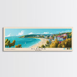 Albena, Bulgaria Panoramic Beach Print, Vacation Gift, Bulgaria Wall Art, Framed Canvas Print, Framed Beach Painting