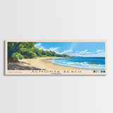 Almonta Beach, Australia Panoramic Beach Print, Vacation Gift, Australia Wall Art, Framed Canvas Print, Framed Beach Painting