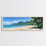 Anaoke Beach, Cook Islands Panoramic Beach Print, Vacation Gift, Cook Islands Wall Art, Beach Painting, Beach Decor, Beach Painting