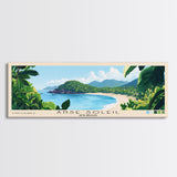 Anse Soleil, Seychelles Panoramic Beach Print, Vacation Gift, Seychelles Wall Art, Framed Canvas Print, Framed Beach Painting