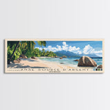 Anse Source d’Argent, Seychelles Panoramic Print, Vacation Gift, Seychelles Wall Art, Vacation Wall Art, Vacatation Memories, Beach Decor, Beach Or Lakehouse Art