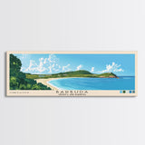 Barbuda, Antigua and Barbuda Panoramic Beach Print, Vacation Gift, Antigua and Barbuda Wall Art, Beach Painting, Beach Decor, Beach Painting