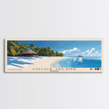 Cocoa Island, Maldives Panoramic Print, Vacation Gift, Maldives Wall Art, Beach Painting, Beach Decor, Large Wall Art, Wood Frame Art