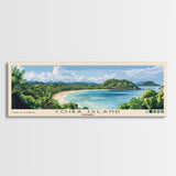 Coiba Island, Panamá Panoramic Beach Print, Vacation Gift, Panamá Wall Art, Beach Painting, Beach Decor, Beach Painting