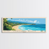 Cornwall Beach, Jamaica Panoramic Beach Print, Vacation Gift, Jamaica Wall Art, Beach Painting, Beach Decor, Beach Painting