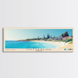 Cottesloe, Australia Panoramic Print, Vacation Gift, Australia Wall Art, Beach Painting, Beach Decor, Large Wall Art, Wood Frame Art