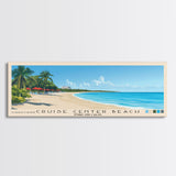 Cruise Center Beach, Turks and Caicos Panoramic Print, Vacation Gift, Turks and Caicos Wall Art, Beach Painting, Beach Decor, Beach Or Lakehouse Art