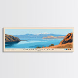 Damas Island, Chile Panoramic Print, Vacation Gift, Chile Wall Art, Beach Painting, Beach Decor, Large Wall Art, Wood Frame Art