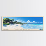 Diani Beach, Kenya Panoramic Beach Print, Vacation Gift, Kenya Wall Art, Framed Canvas Print, Framed Beach Painting