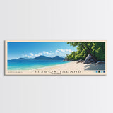 Fitzroy Island, Australia Panoramic Print, Vacation Gift, Australia Wall Art, Beach Painting, Beach Decor, Beach Or Lakehouse Art