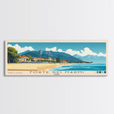 Forte dei Marmi, Italy Panoramic Beach Print, Vacation Gift, Italy Wall Art, Framed Canvas Print, Framed Beach Painting