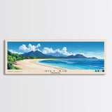 Gili Air, Indonesia Panoramic Beach Print, Vacation Gift, Indonesia Wall Art, Framed Canvas Print, Framed Beach Painting