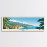 Gonâve, Haiti Panoramic Beach Print, Vacation Gift, Haiti Wall Art, Framed Canvas Print, Framed Beach Painting