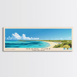 Grand Turk, Turks and Caicos Panoramic Print, Vacation Gift, Turks and Caicos Wall Art, Beach Painting, Beach Decor, Beach Or Lakehouse Art