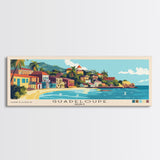 Guadeloupe, France Panoramic Beach Print, Vacation Gift, France Wall Art, Framed Canvas Print, Framed Beach Painting