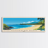 Honokalani Beach, Maui Panoramic Print, Vacation Gift, Maui Wall Art, Beach Painting, Beach Decor, Beach Or Lakehouse Art