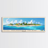 Hulhumale Island, Maldives Panoramic Beach Print, Vacation Gift, Maldives Wall Art, Framed Canvas Print, Framed Beach Painting