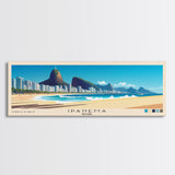 Ipanema, Brazil Panoramic Beach Print, Vacation Gift, Brazil Wall Art, Beach Painting, Beach Decor, Beach Painting