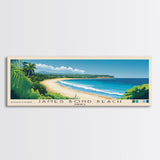 James Bond Beach, Jamaica Panoramic Beach Print, Vacation Gift, Jamaica Wall Art, Framed Canvas Print, Framed Beach Painting