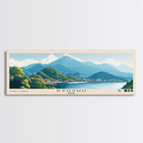 Kyushu, Japan Panoramic Print, Vacation Gift, Japan Wall Art, Beach Painting, Beach Decor, Large Wall Art, Wood Frame Art