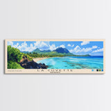 La Cuvette, Mauritius Panoramic Print, Vacation Gift, Mauritius Wall Art, Beach Painting, Beach Decor, Large Wall Art, Wood Frame Art