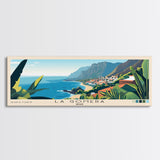 La Gomera, Spain Panoramic Beach Print, Vacation Gift, Spain Wall Art, Framed Canvas Print, Framed Beach Painting