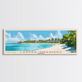 Landaa Giraavaru, Maldives Panoramic Print, Vacation Gift, Maldives Wall Art, Beach Painting, Beach Decor, Beach Or Lakehouse Art