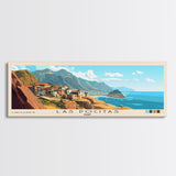 Las Pocitas, Peru Panoramic Print, Vacation Gift, Peru Wall Art, Beach Painting, Beach Decor, Beach Or Lakehouse Art