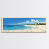 Lighthouse Beach, Turks and Caicos Panoramic Beach Print, Vacation Gift, Turks and Caicos Wall Art, Beach Painting, Beach Decor, Beach Painting