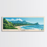 Lombok, Indonesia Panoramic Beach Print, Vacation Gift, Indonesia Wall Art, Framed Canvas Print, Framed Beach Painting