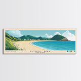 Long Bay, Saint-Martin Panoramic Print, Vacation Gift, Saint-Martin Wall Art, Beach Painting, Beach Decor, Beach Or Lakehouse Art