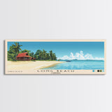 Long Beach, Cambodia Panoramic Beach Print, Vacation Gift, Cambodia Wall Art, Beach Painting, Beach Decor, Beach Painting