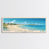 Long Island, Bahamas Panoramic Beach Print, Vacation Gift, Bahamas Wall Art, Beach Painting, Beach Decor, Beach Painting