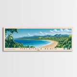 Malamala Beach, Fiji Panoramic Beach Print, Vacation Gift, Fiji Wall Art, Framed Canvas Print, Framed Beach Painting