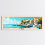 Milo, Greece Panoramic Beach Print, Vacation Gift, Greece Wall Art, Beach Painting, Beach Decor, Beach Painting