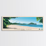 Miskito Cays, Nicaragua Panoramic Beach Print, Vacation Gift, Nicaragua Wall Art, Framed Canvas Print, Framed Beach Painting